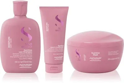 Набор для волос Alfaparf Milano Semi di Lino Moisture Kit шампунь, маска и кондиционер, для сухих волос, 3 предмета, 3 шт
