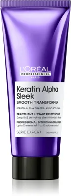 L’Oréal Professionnel Serie Expert Keratin Alpha Sleek - Уход для волос L’Oreal Professionnel Serie Expert Keratin Alpha Sleek разглаживающий, против пушистости, 200 мл, 200 мл