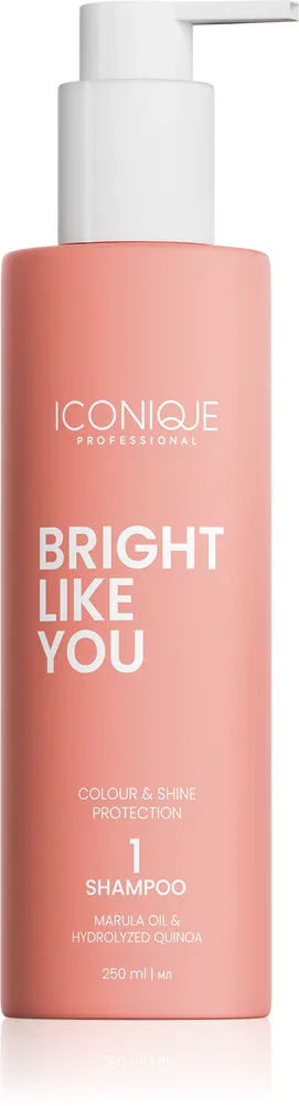 Шампунь для окрашенных волос ICONIQUE Professional BRIGHT LIKE YOU Colour Shine Protection защита цвета и блеска, 250 мл