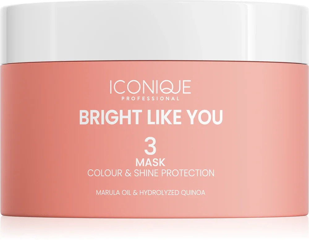 Маска для волос ICONIQUE Professional BRIGHT LIKE YOU Colour Shine Protection для окрашенных, защита цвета, 200 мл