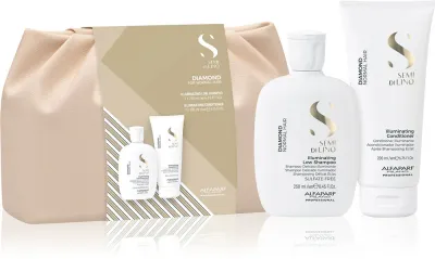 Набор для волос Alfaparf Milano Semi di Lino Diamond Duo Kit шампунь и кондиционер, для блеска, 2 предмета, 2 шт