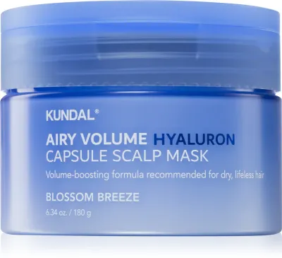 Маска для волос и кожи головы KUNDAL Airy Volume Hyaluron Capsule Scalp Mask увлажняющая, 180 г