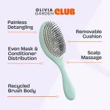 Расчёска для волос Olivia Garden Club The Reset Wet Curly Detangling Hairbrush для распутывания, с нейлоновой щетиной, 1 шт Blue — фото 5