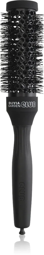 Брашинг для волос Olivia Garden Club The Glow Blowout Ceramic Round Brush Black керамический, чёрный, 1 шт S