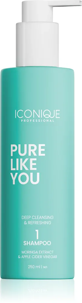 Шампунь для жирных волос ICONIQUE Professional PURE LIKE YOU Deep Cleansing Refreshing глубоко очищающий, 250 мл