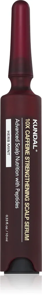 Сыворотка для волос KUNDAL Caffeine 10X Herb Mint с кофеином, несмываемая, 10 мл