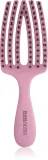 Расчёска для волос Olivia Garden Club The Nomad Detangling Shine Fingerbrush компактная, с щетиной кабана и нейлона, 1 шт Pink — фото 1