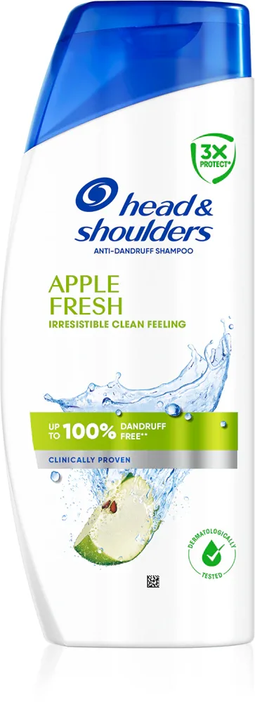 Head & Shoulders Apple Fresh - Шампунь против перхоти Head Shoulders Apple Fresh для жирных волос, с ароматом зелёного яблока, 625 мл, 625 мл