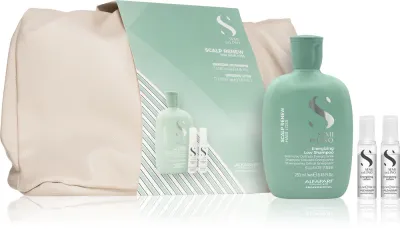 Набор для ухода за волосами Alfaparf Milano Semi Di Lino Scalp Renew Kit шампунь и сыворотка, для тонких и редеющих волос, 3 предмета, 3 шт
