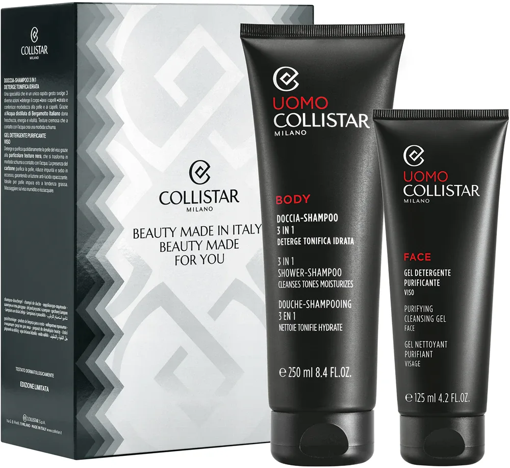 Набор для душа Collistar Shower Shampoo 3in1 Set мужской, шампунь-гель и гель для умывания, 1 шт