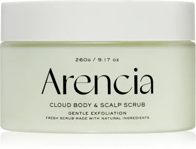 Скраб для тела Arencia Fresh Cloud Geranium и Primrose отшелушивающий, очищающий, 260 г