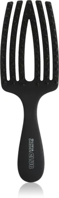 Расчёска для волос Olivia Garden Club The Nomad Detangling Shine Fingerbrush компактная, с щетиной кабана и нейлона, 1 шт Black
