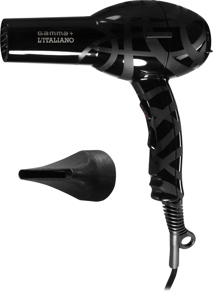 GAMMA PIÙ Phon L'Italianonero - Фен для волос Gamma Piu Phon L'Italianonero, компактный, с регулировкой скорости, 1 шт, 1 шт