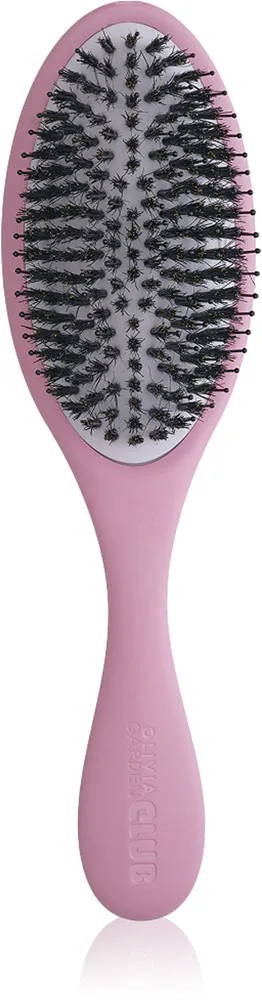 Расчёска для волос Olivia Garden Club The Reset Detangling Shine Hairbrush с щетиной кабана и нейлона, 1 шт Pink