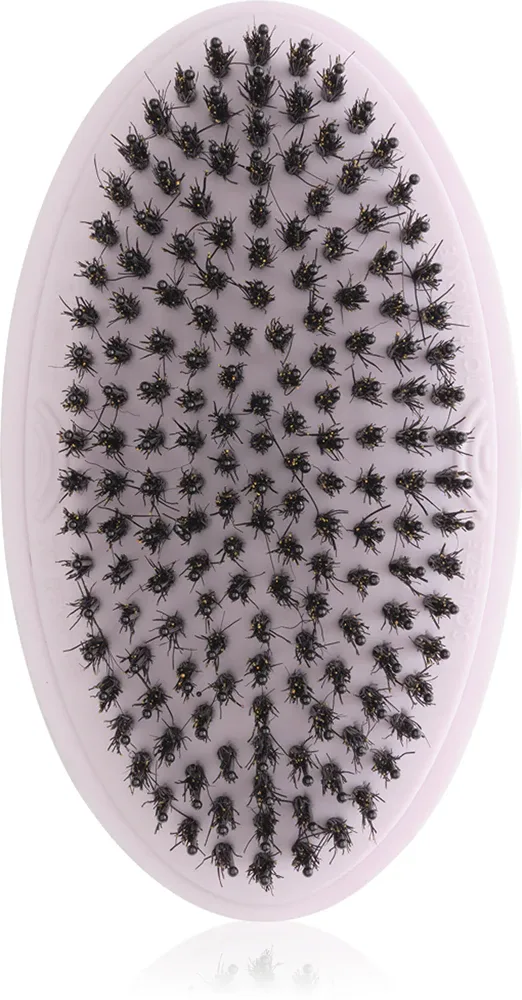 Расчёска-подушка для волос Olivia Garden Club The Reset Detangling Shine Cushion с кабаньей щетиной, компактная, 1 шт