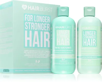 Набор для волос Hairburst Longer Stronger Hair Oily Scalp Roots Set шампунь и кондиционер для жирных волос, 2 × 350 мл