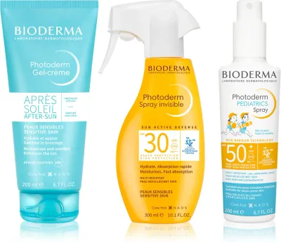 Набор солнцезащитных средств Bioderma Photoderm Family Summer Set спреи и гель после загара, 1 шт