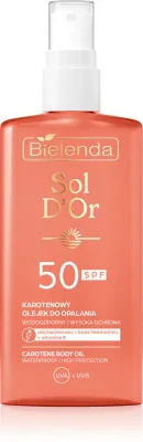 Масло солнцезащитное Bielenda Sol D’or для тела, водостойкое, высокой степени защиты, 150 мл
