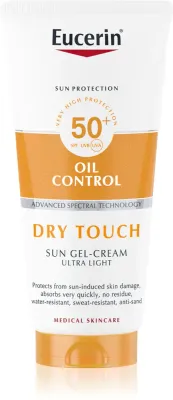 Крем-гель солнцезащитный Eucerin Sun Oil Control SPF 50+, для жирной и чувствительной кожи, стойкий к воде, 200 мл