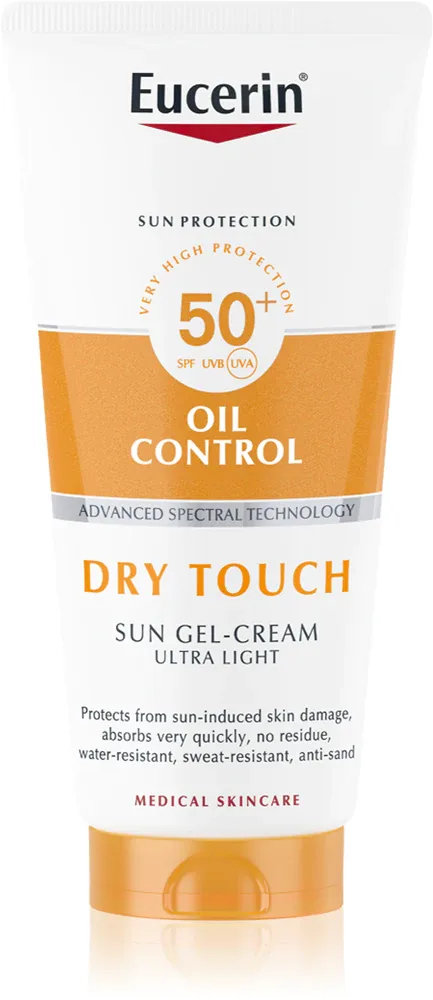 Крем-гель солнцезащитный Eucerin Sun Oil Control SPF 50+, для жирной и чувствительной кожи, стойкий к воде, 200 мл