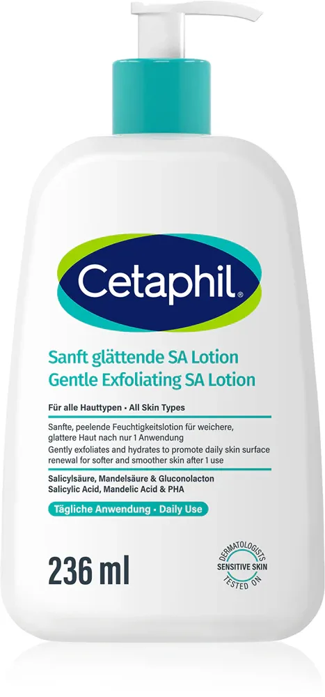 Молочко для тела Cetaphil Gentle Exfoliating SA Lotion отшелушивающее, с кислотами AHA, BHA и PHA, 236 мл