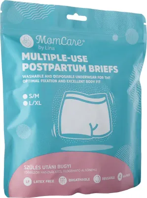 Послеродовые трусы MomCare by Lina Postpartum Briefs сетчатые, многоразовые, 4 шт