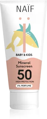 Минеральный солнцезащитный крем Naif Baby Kids Mineral Sunscreen SPF 50 для детей