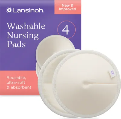 Многоразовые прокладки для груди Lansinoh Breastfeeding Washable Nursing Pads текстильные, 4 шт