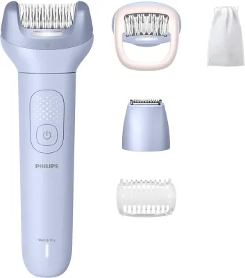 Эпилятор Philips 8000 BRE711/00 для сухого и влажного использования, с головкой для труднодоступных мест, 1 шт