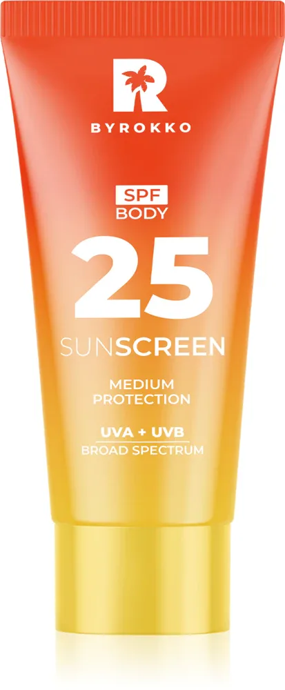 Солнцезащитный крем для тела BYROKKO Body Sunscreen средней степени защиты, 150 мл SPF 25