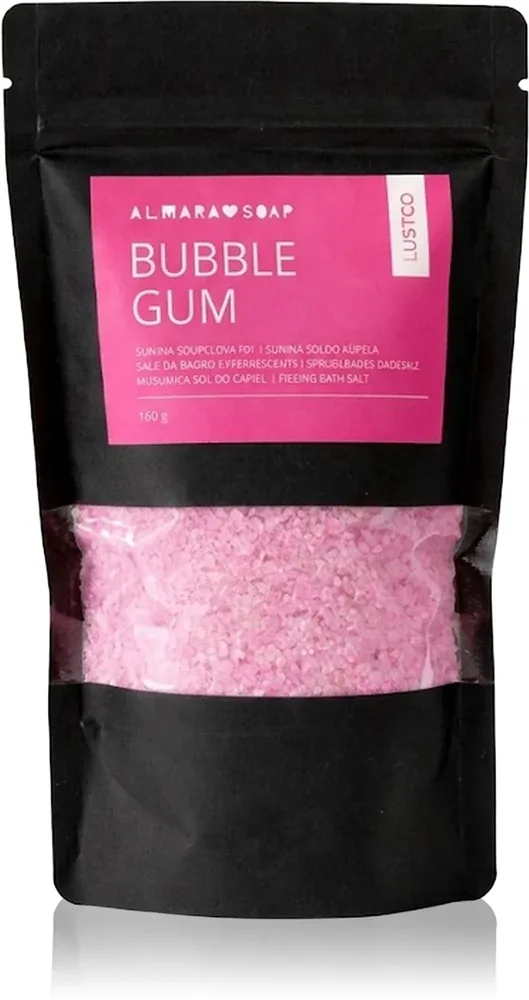 Соль для ванны Almara Soap Bath Salt Bubble Gum расслабляющая, фруктовый аромат, 180 г