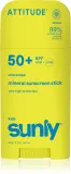 Стик солнцезащитный детский Attitude Sunly Kids Mineral Sunscreen Stick SPF 50+ с оксидом цинка, для лица и тела, 60 г dla dzieci — фото 1