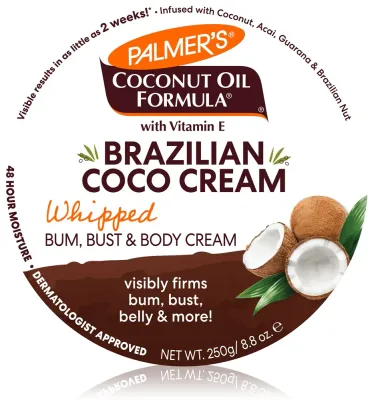 Крем для тела Palmer’s Coconut Oil Formula Brazilian Coco с кокосовым маслом, для сухой кожи, 250 г