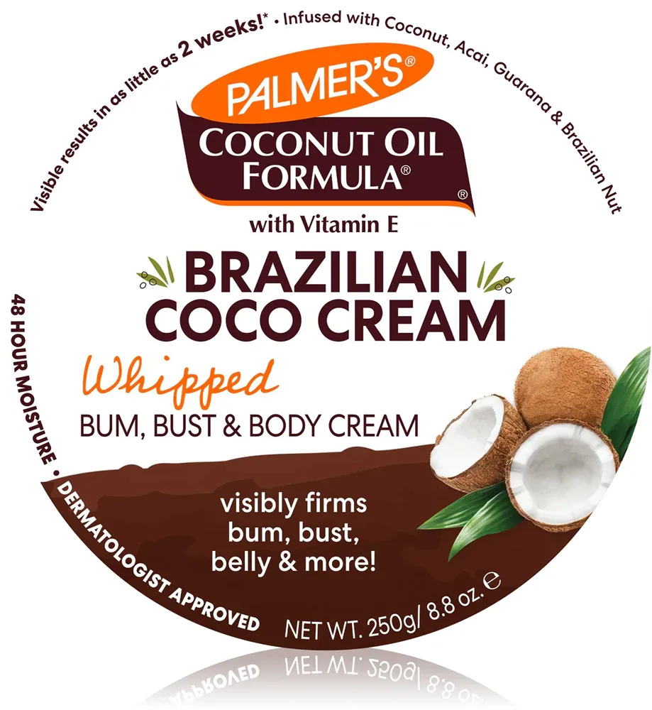 Крем для тела Palmer’s Coconut Oil Formula Brazilian Coco с кокосовым маслом, для сухой кожи, 250 г