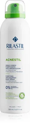 Спрей для тела Rilastil Acnestil с гликолевой кислотой и ниацинамидом, для жирной кожи, 150 мл