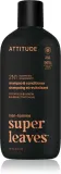 Шампунь для волос Attitude Super Leaves Men's Shampoo and Conditioner 2-in-1 мужской, с пантенолом, 415 мл — фото 1