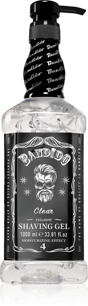 Гель для бритья BANDIDO Shaving Gel смягчающий, для всех типов кожи, 1000 мл, оттенок Clear Exclusive