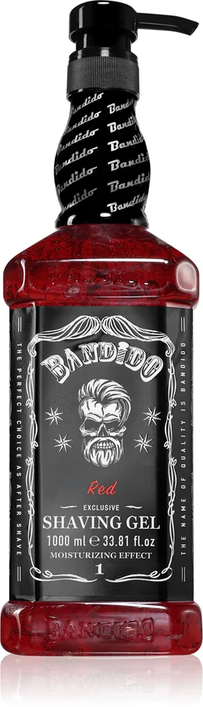 Гель для бритья BANDIDO Shaving Gel смягчающий, для всех типов кожи, 1000 мл, оттенок Red