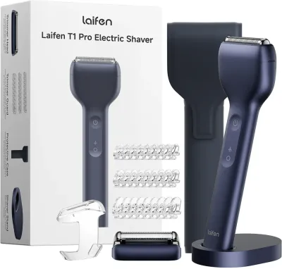 Бритва электрическая Laifen T1 Pro Giftbox для сухого и влажного бритья, водонепроницаемая, 1 шт Dark Blue