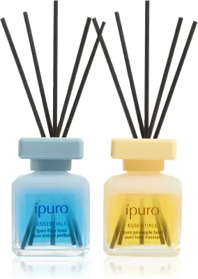 Подарочный набор ароматов для дома ipuro Essentials Garden Party Fizzy Tonic Pineapple Twist с летним ароматом, два диффузора, 2 × 50 мл