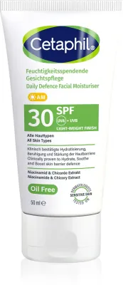 Крем для лица Cetaphil Daily Defence Face Moisturiser увлажняющий, с SPF, 50 мл