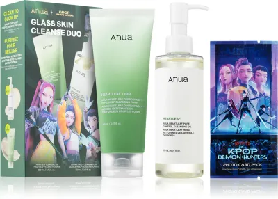 Набор для очищения лица Anua K-Pop Demon Hunters Double Cleansing Duo Set гидрофильное масло и пенка