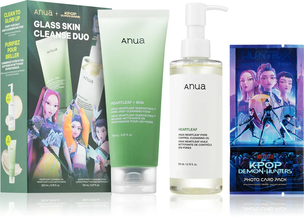 Набор для очищения лица Anua K-Pop Demon Hunters Double Cleansing Duo Set гидрофильное масло и пенка