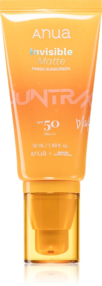 Крем солнцезащитный для лица Anua K-Pop Demon Hunters Invisible Matte Finish Sunscreen матовый финиш, для жирной и комбинированной кожи, 50 мл