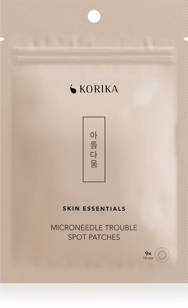 Патчи для лица точечные KORIKA Skin Essentials Microneedle Trouble spot patches микроигольчатые, для проблемной кожи, 9 шт