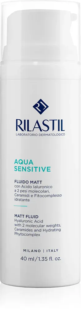 Флюид для лица Rilastil Aqua Sensitive для чувствительной и жирной кожи, 40 мл