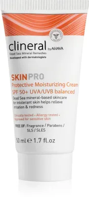 Крем для лица AHAVA Clineral SKINPRO дневной, с SPF, для чувствительной кожи, 50 мл SPF 50