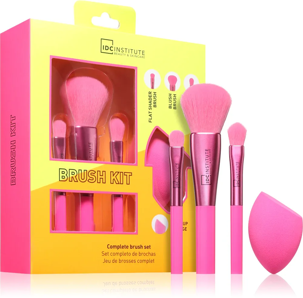 Подарочный набор для макияжа IDC Institute Make Up с кистями и спонжем для макияжа