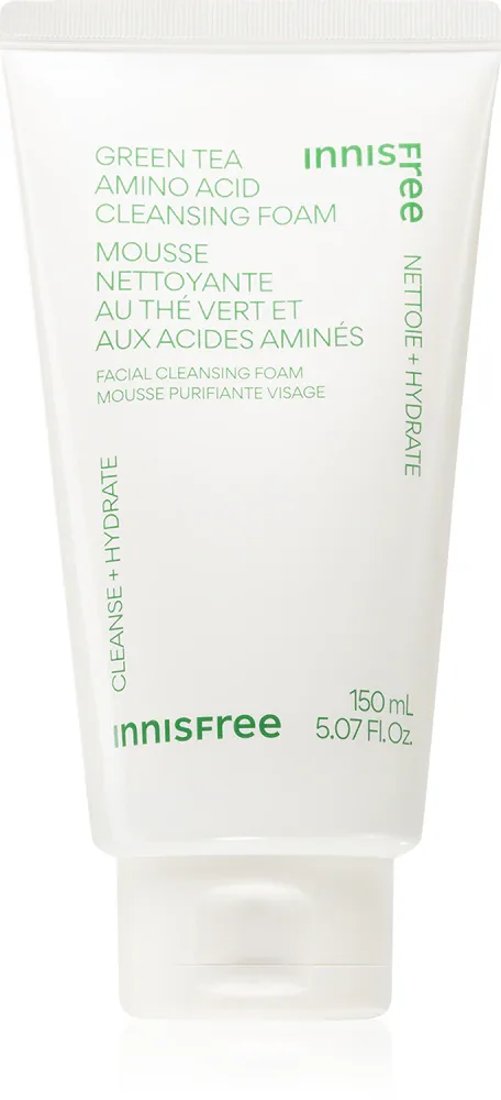Пенка для умывания innisfree Green Tea Amino Acid Cleansing Foam очищающая, с зелёным чаем, 150 мл
