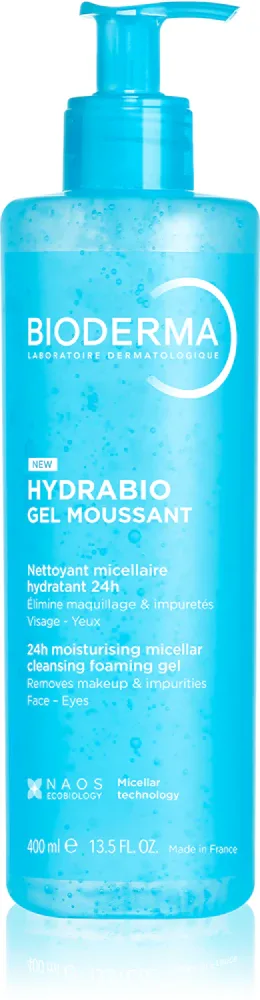 Гель для умывания Bioderma Hydrabio Gel Moussant мицеллярный, для любого типа кожи, 400 мл